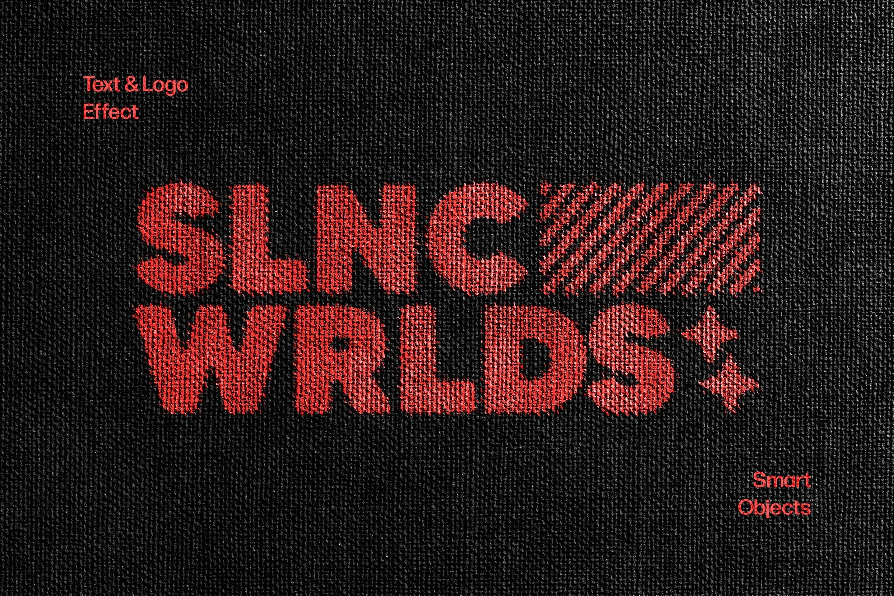Fabric Printing Text Effect