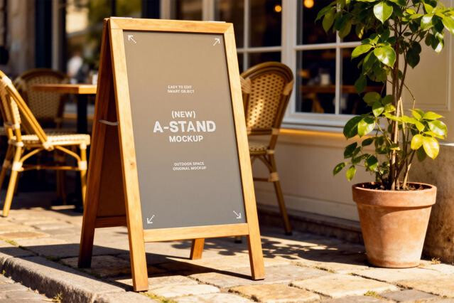 Sidewalk A-Stand Mockup