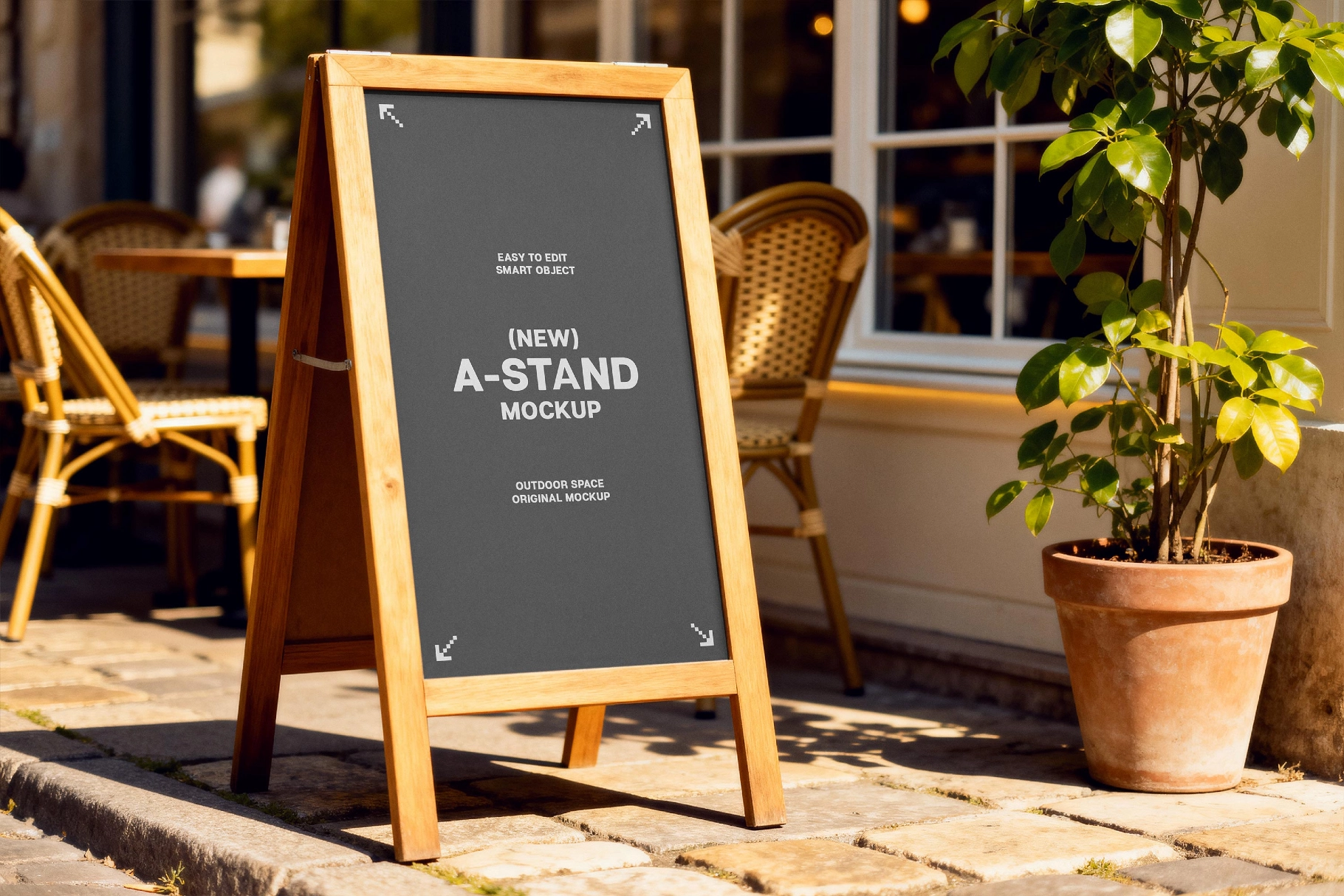 Sidewalk A-Stand Mockup