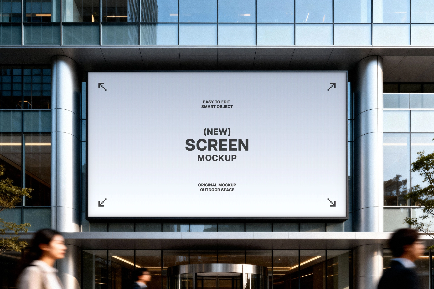 Commercial Building Facade Screen Mockup