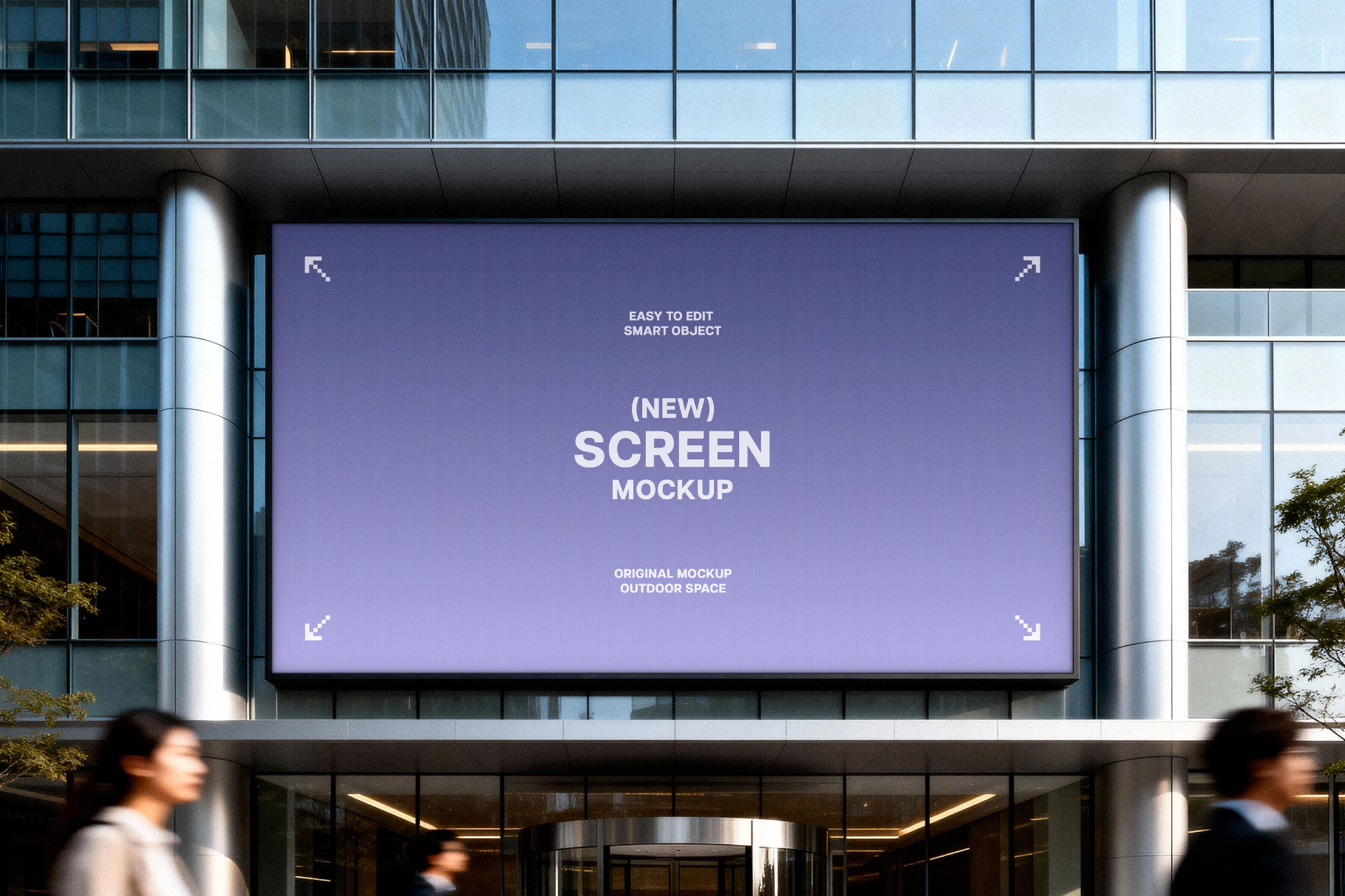 Commercial Building Facade Screen Mockup