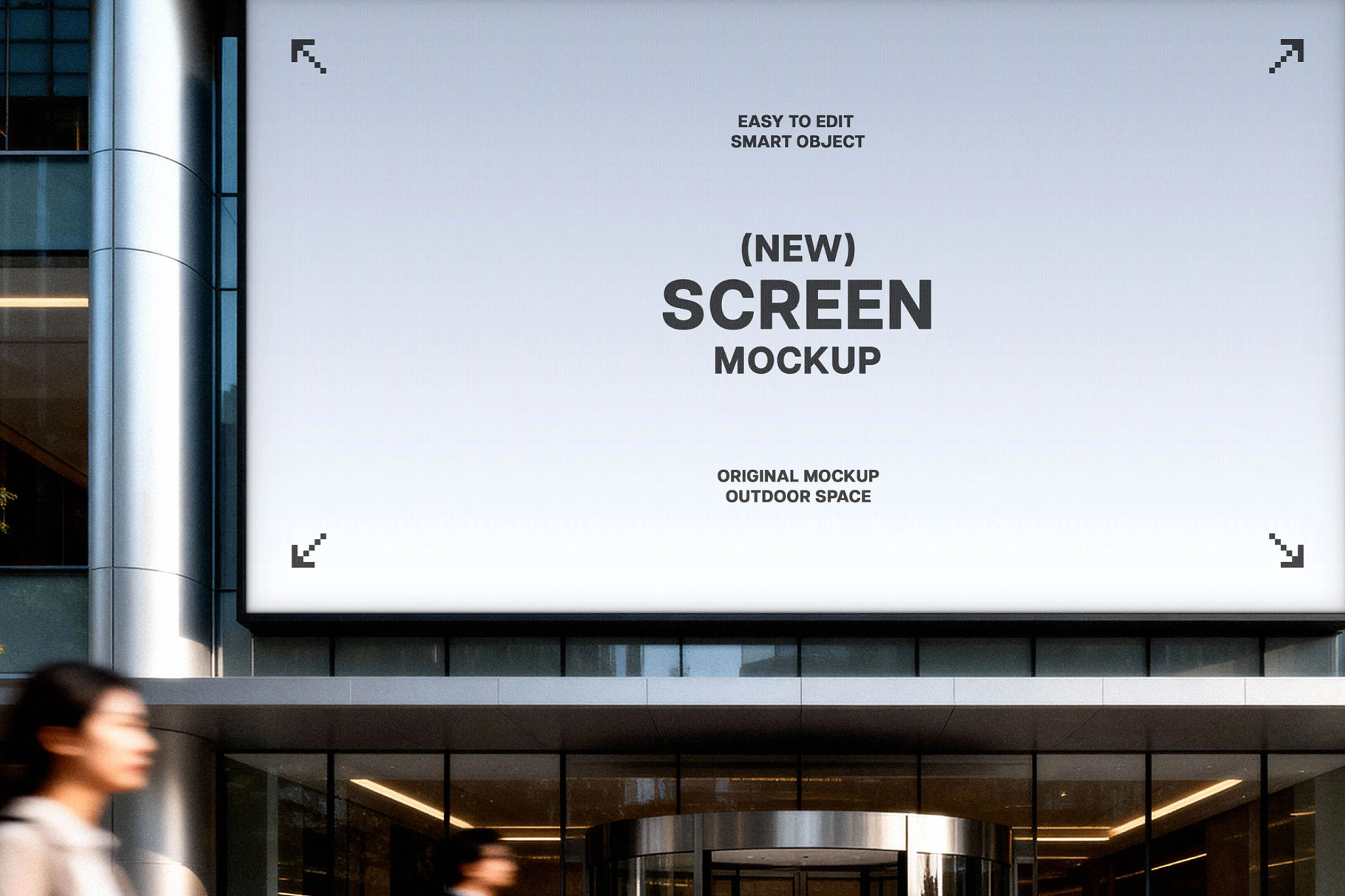 Commercial Building Facade Screen Mockup