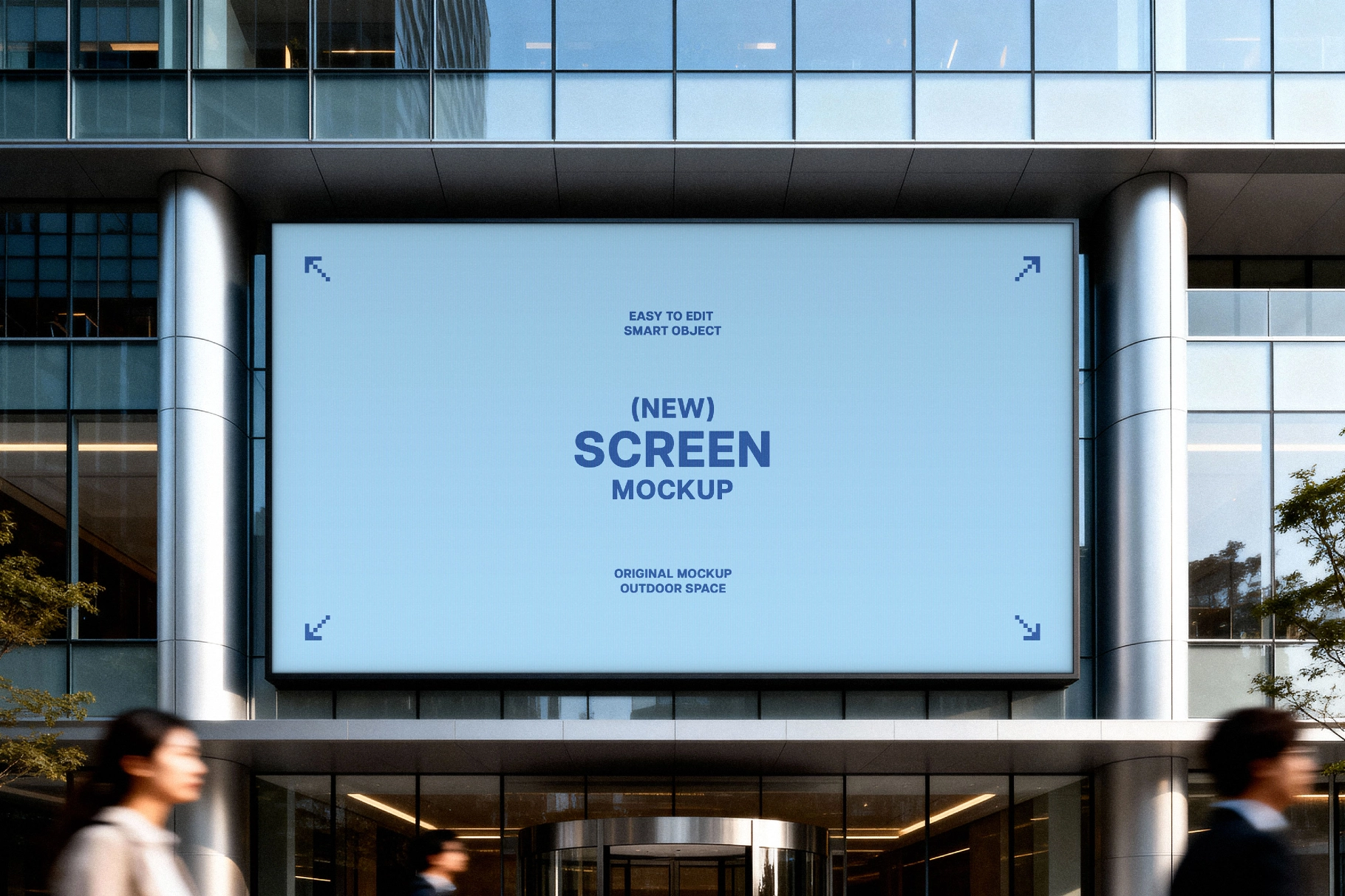 Commercial Building Facade Screen Mockup