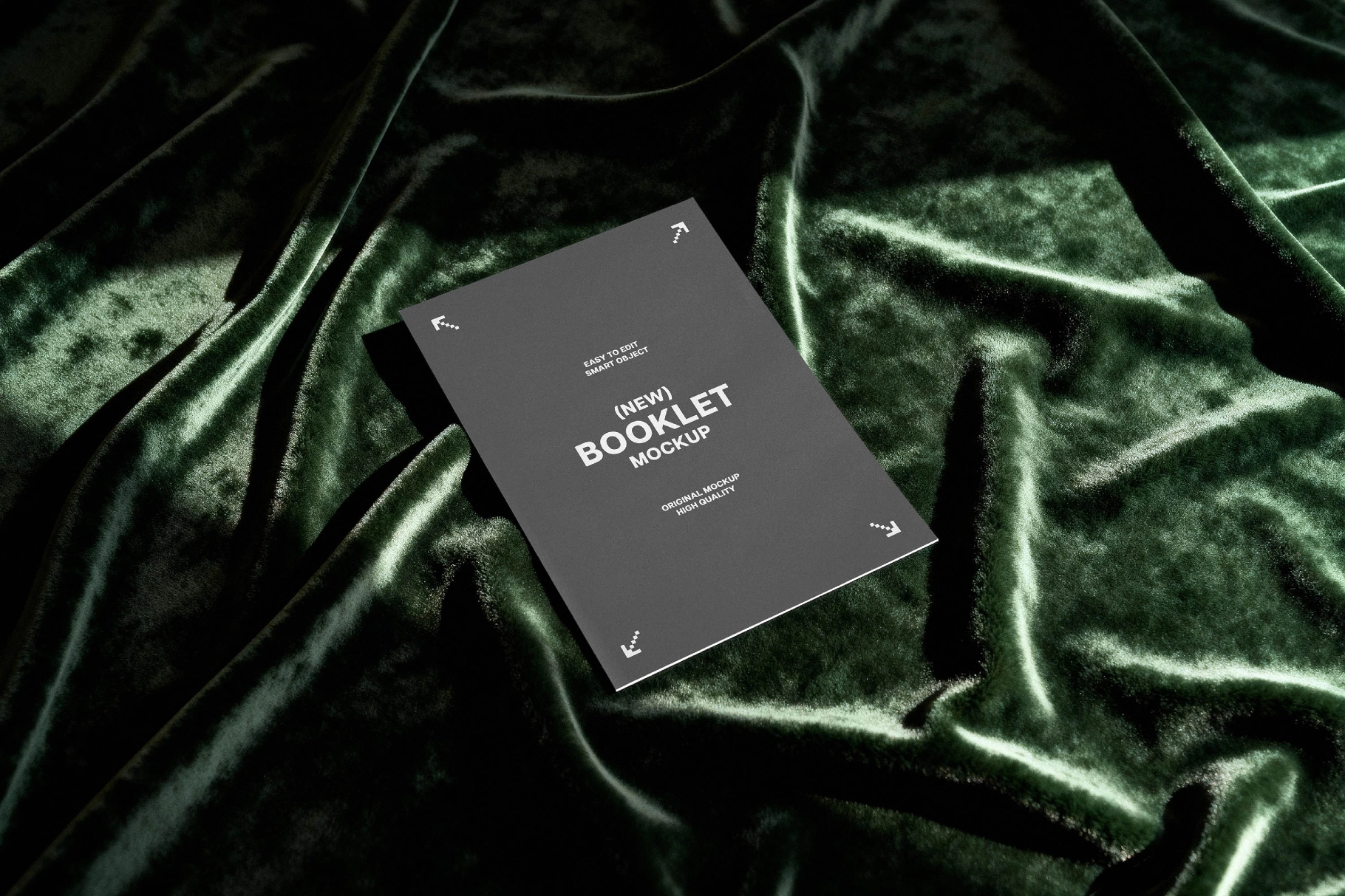 Booklet Mockup on Draped Velvet