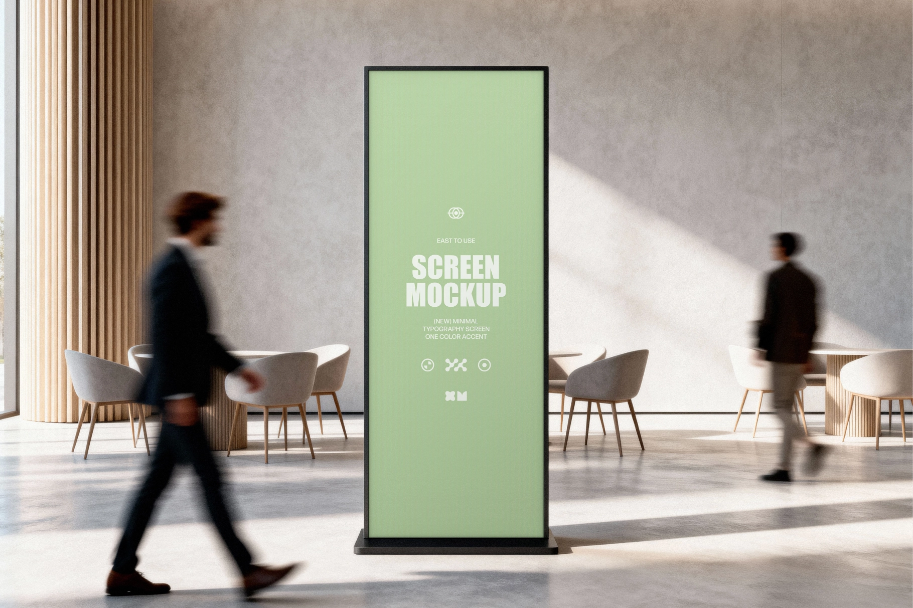 Vertical Lobby Screen Mockup