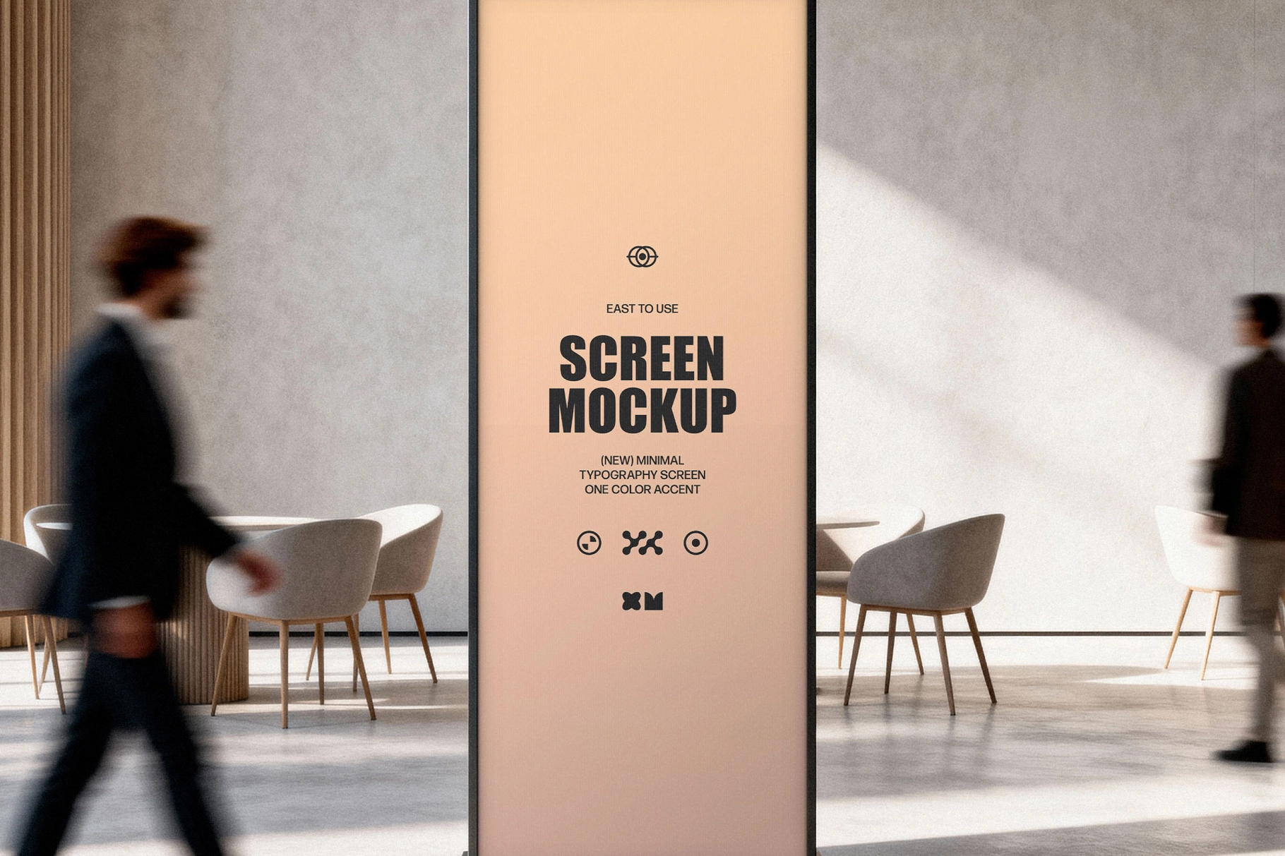 Vertical Lobby Screen Mockup