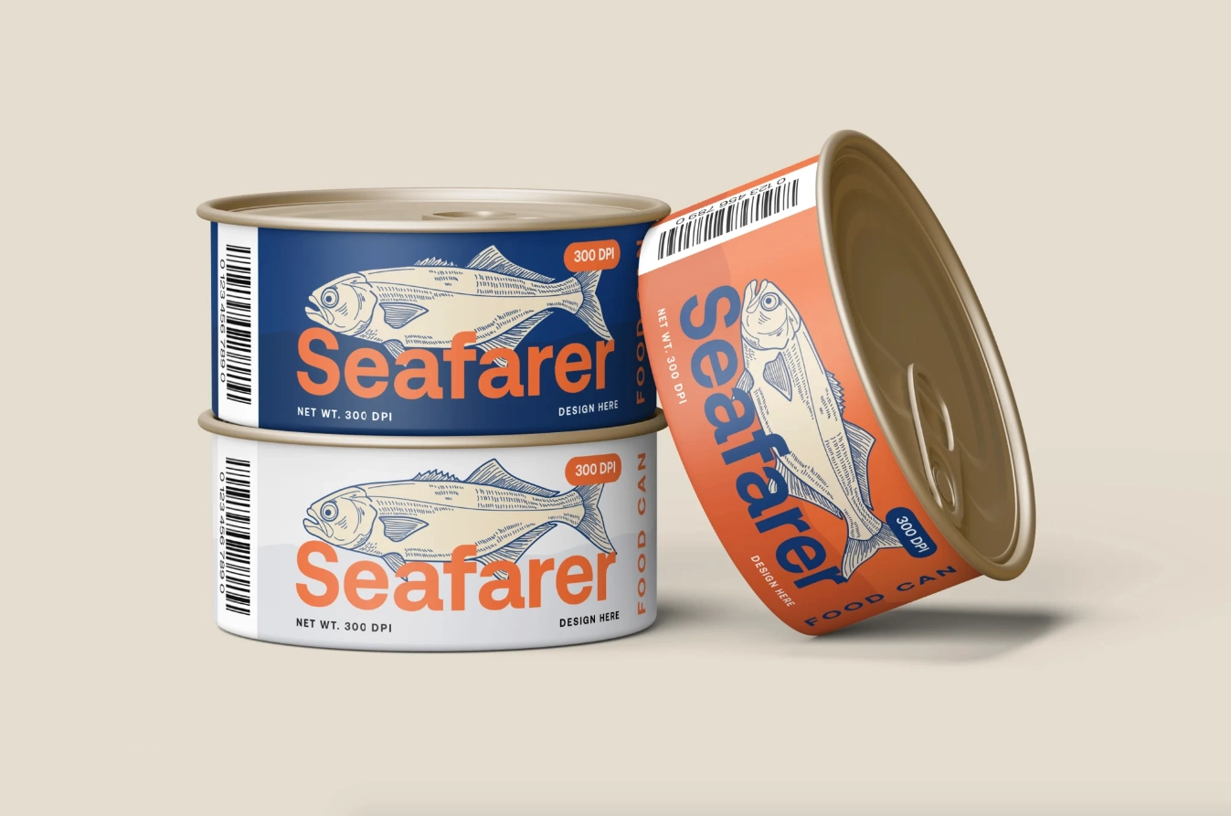 Tin Can Packaging Mockup