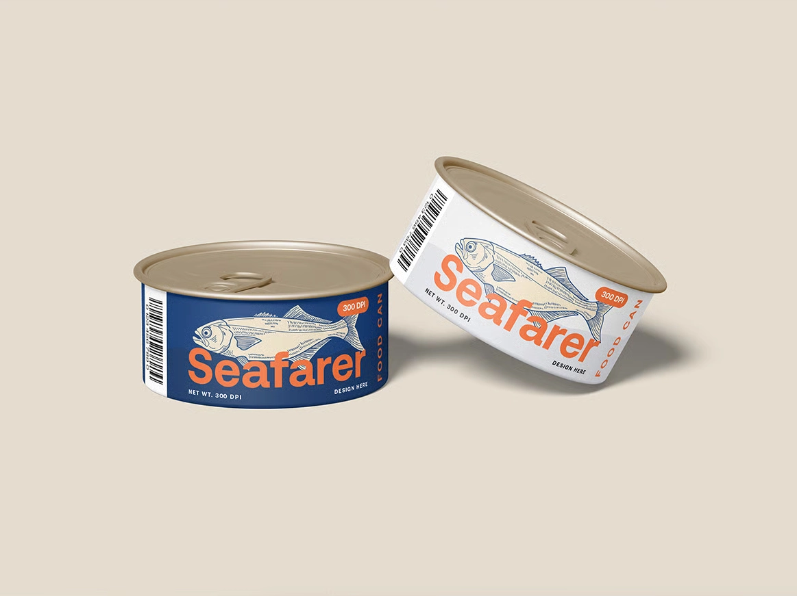 Tin Can Packaging Mockup