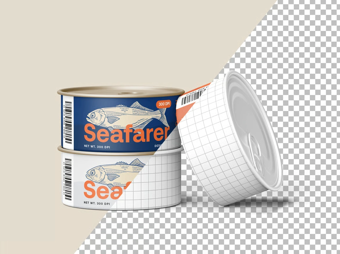 Tin Can Packaging Mockup