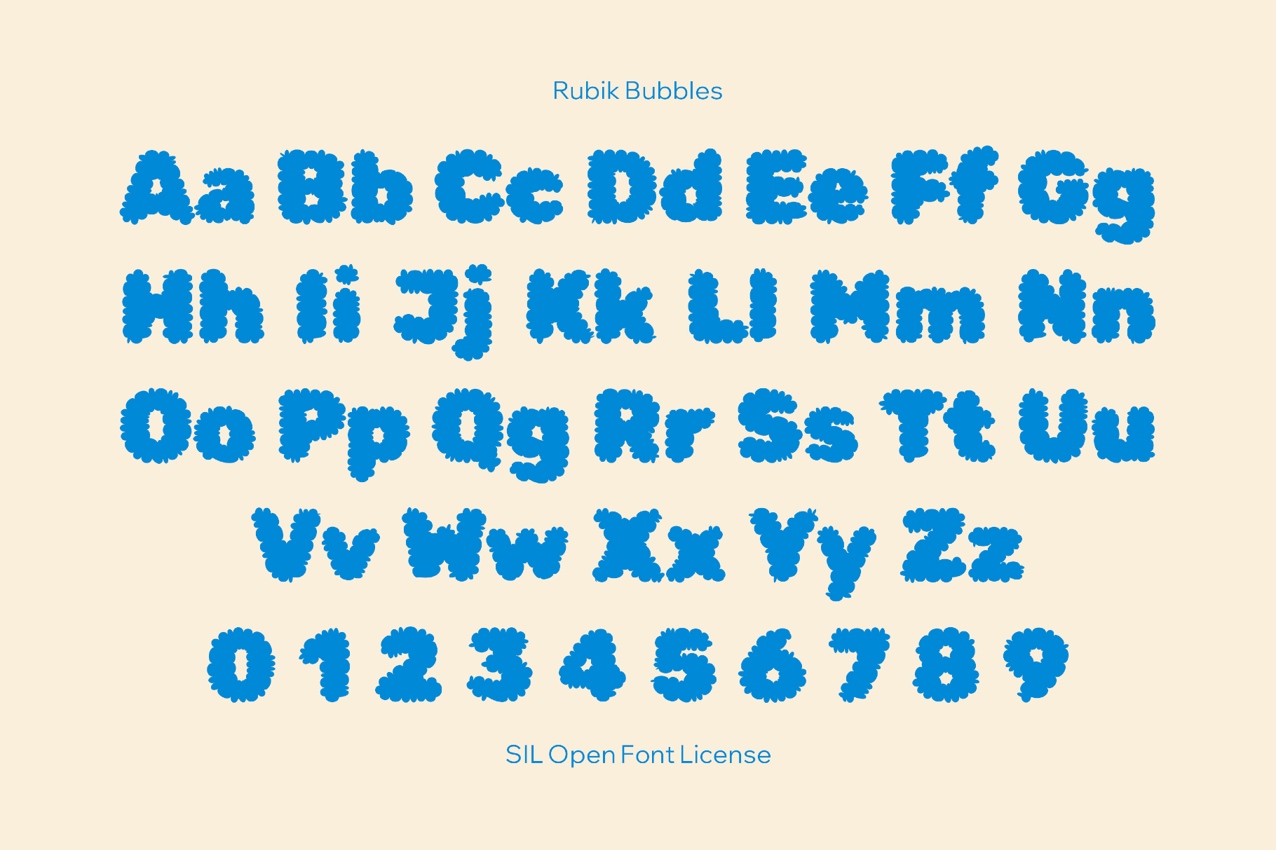 Rubik Bubbles Font