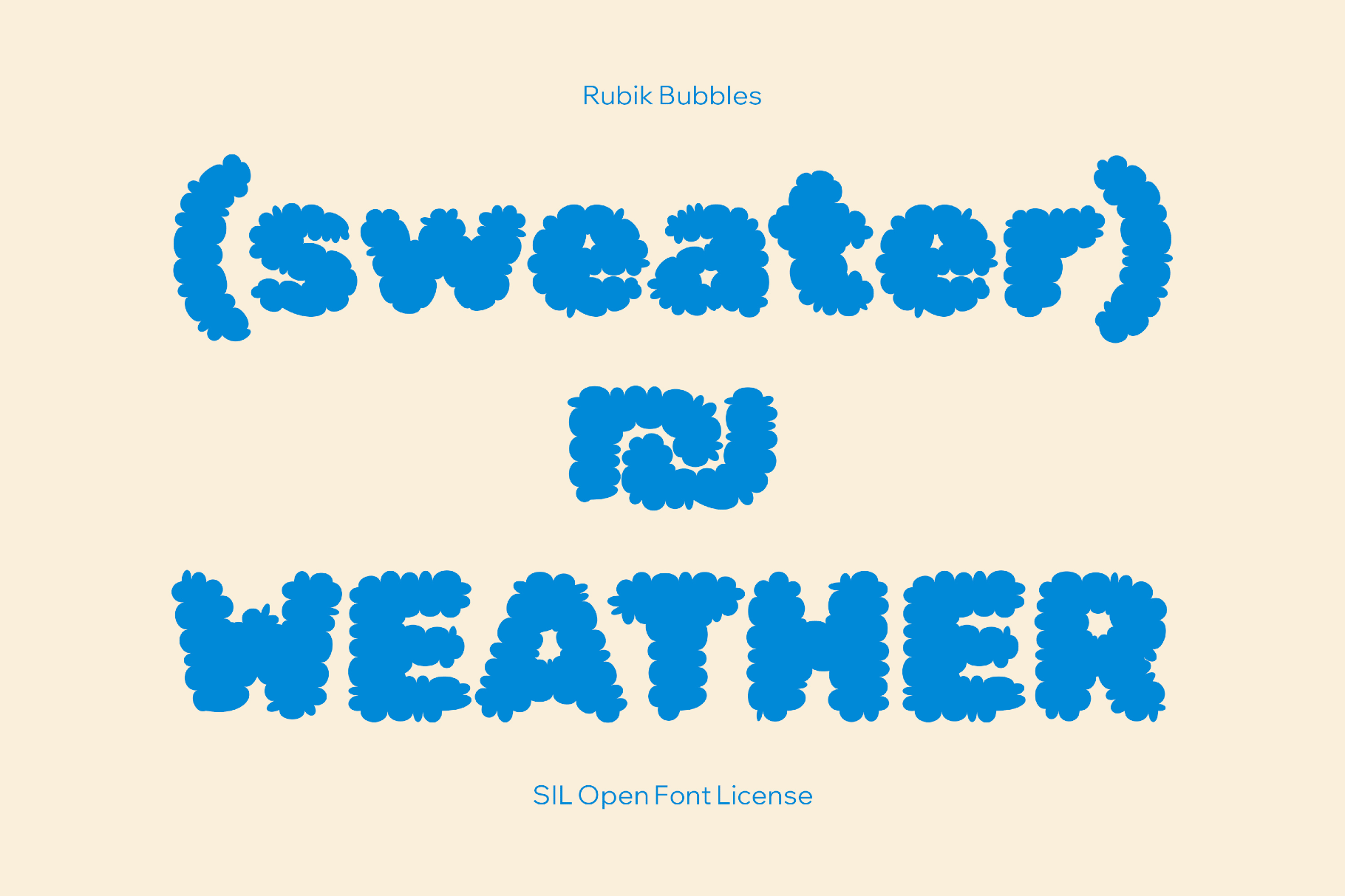 Rubik Bubbles Font