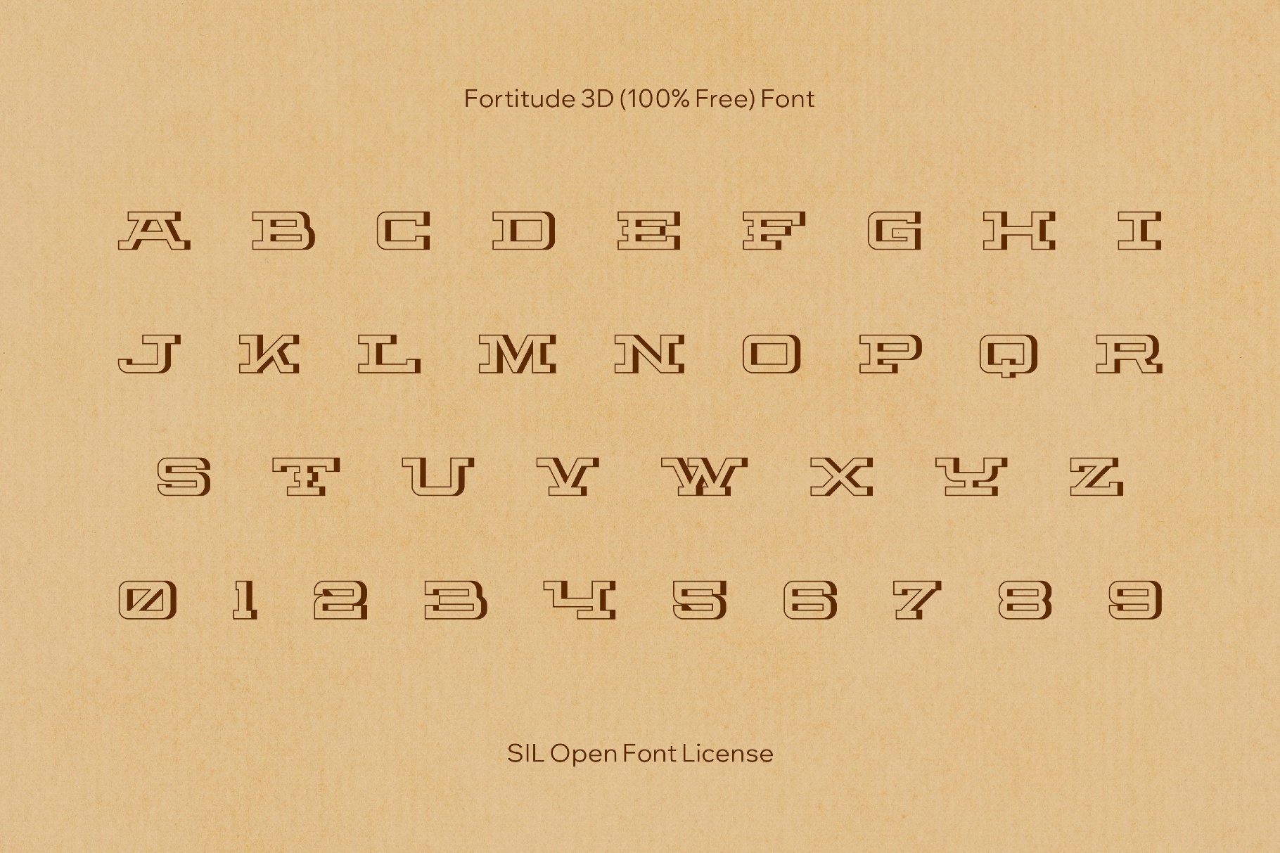 Fortitude 3D Font