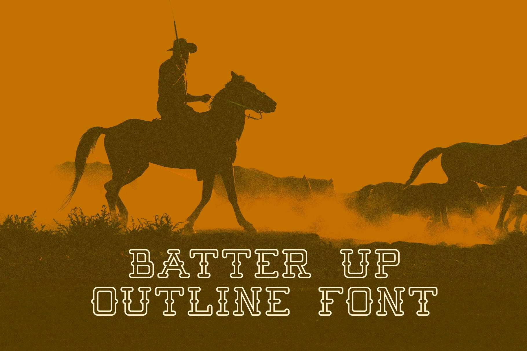 Batter Up Outline Font