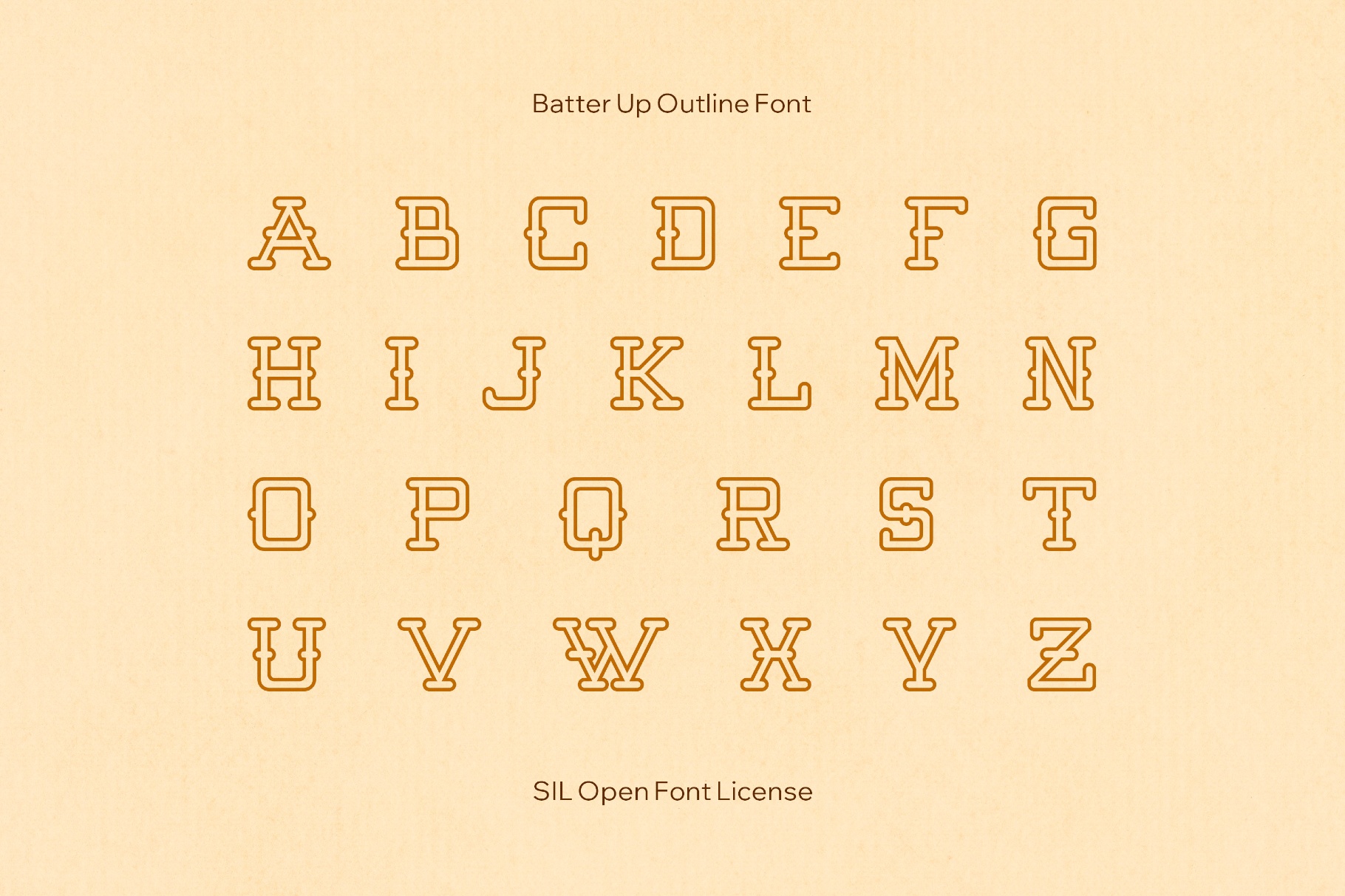 Batter Up Outline Font