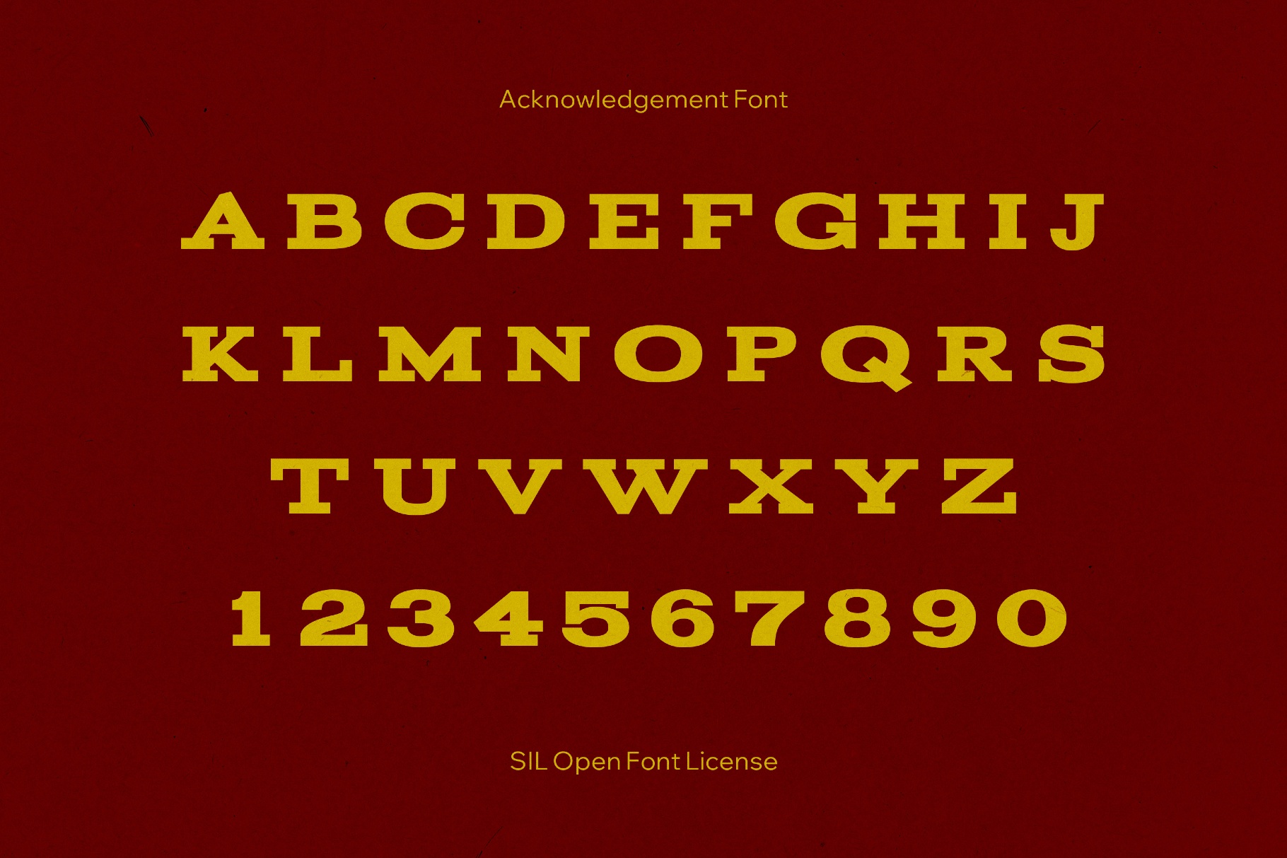 Acknowledgement Font
