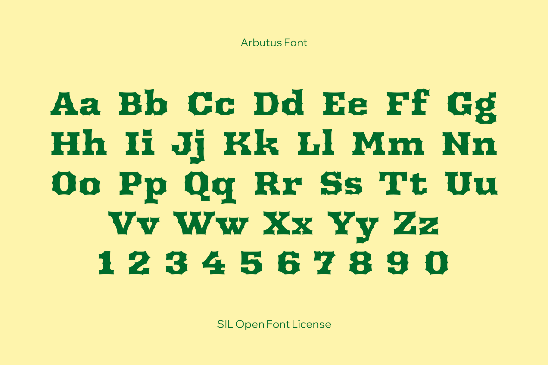 Arbutus Font