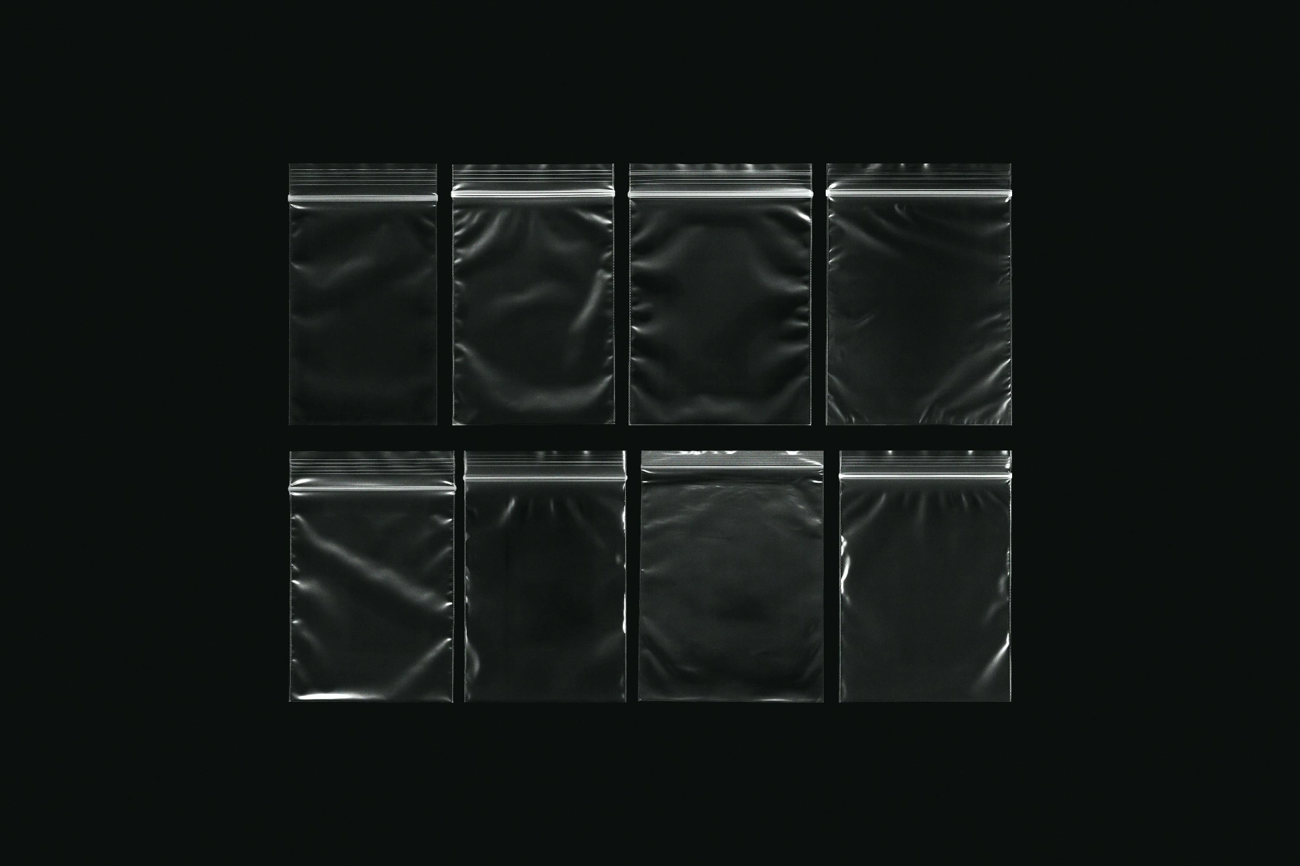 Plastic Zip Bags Mockups & PNG Overlays