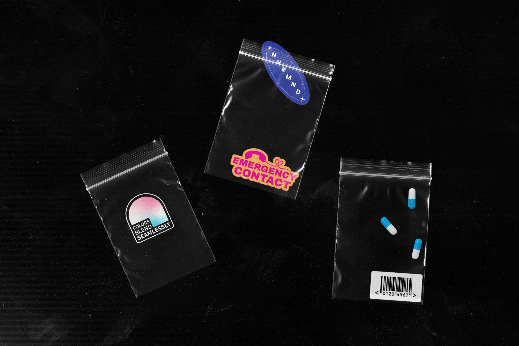 Plastic Zip Bags Mockups & PNG Overlays