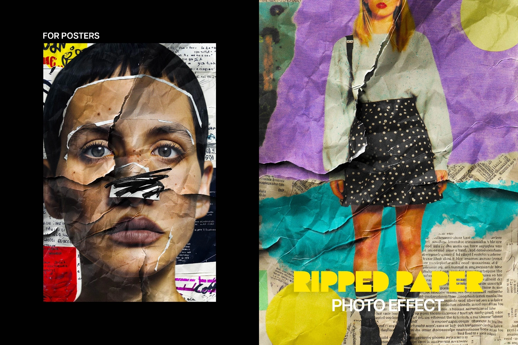 Ripped Paper Poster Photo Effect