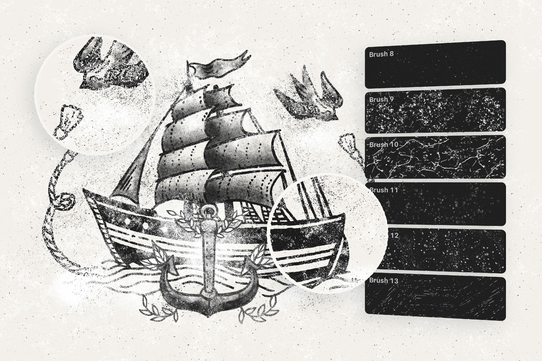 Multi-App Grunge Stamp Brushes