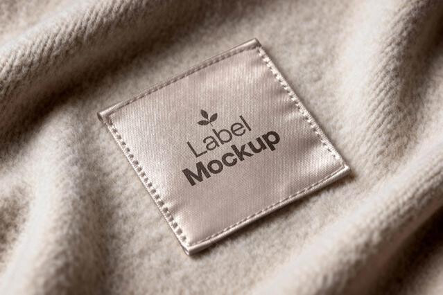 Satin Garment Tag Mockup