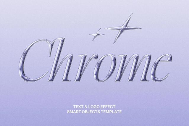 Chrome Text & Logo Effect