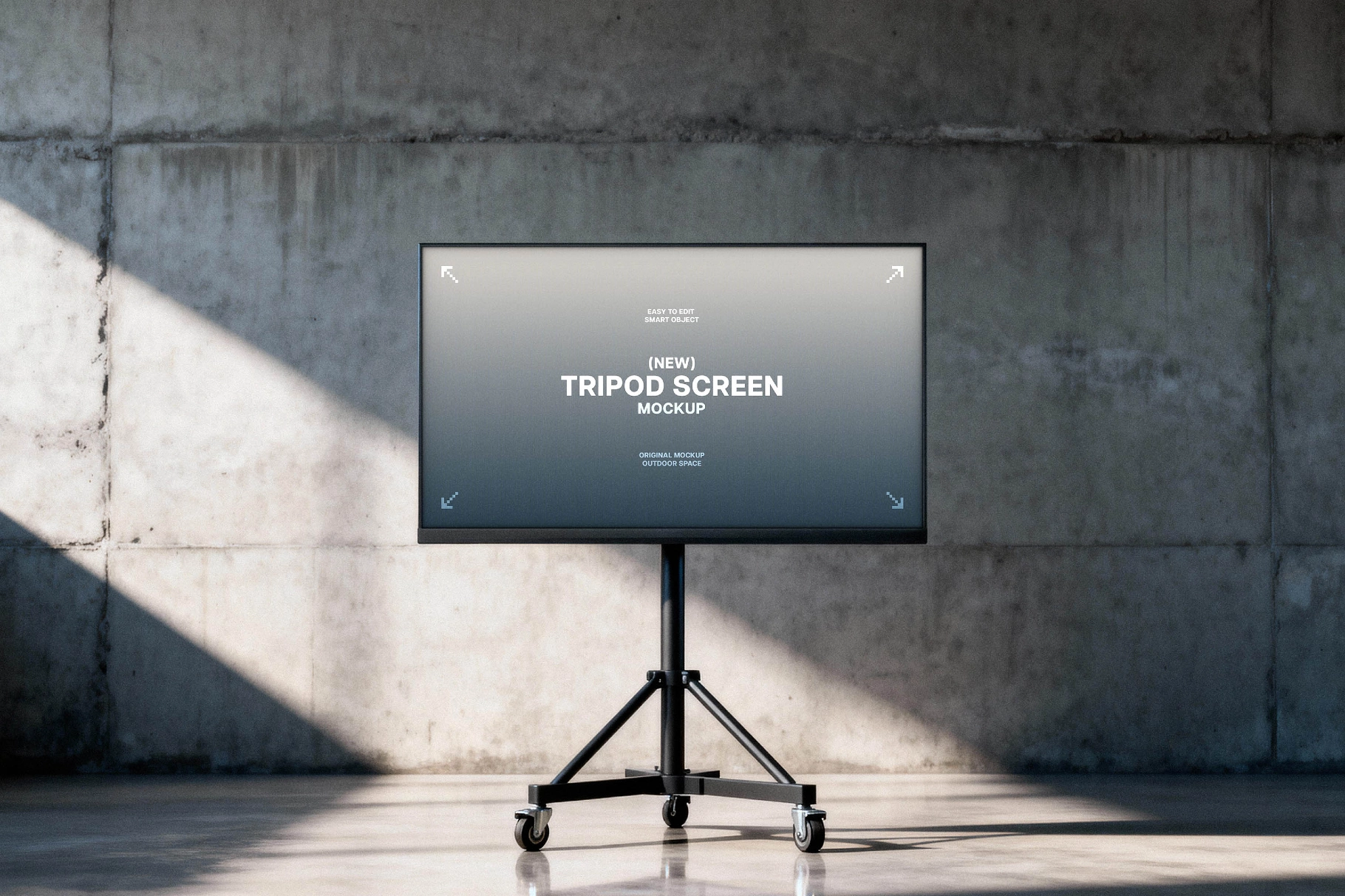 Wheeled Tripod Screen Mockup