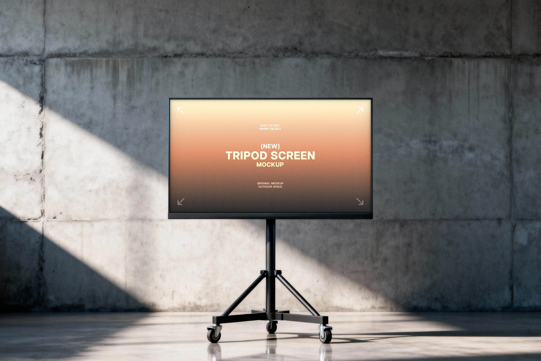Wheeled Tripod Screen Mockup