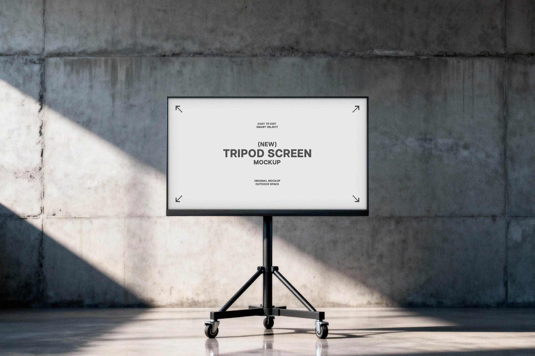 Wheeled Tripod Screen Mockup