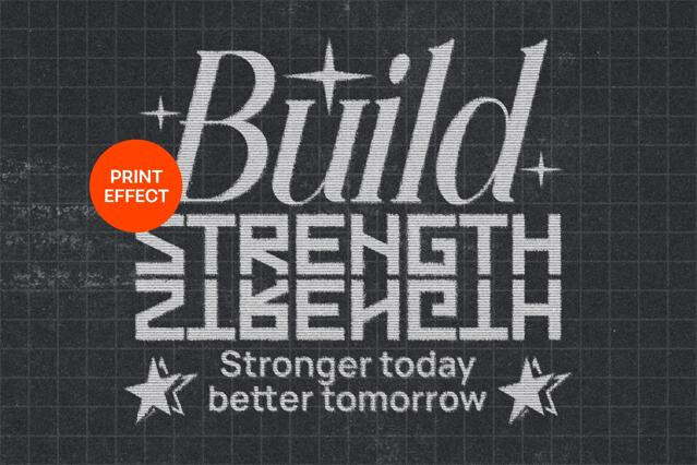 Print Text & Logo Effect