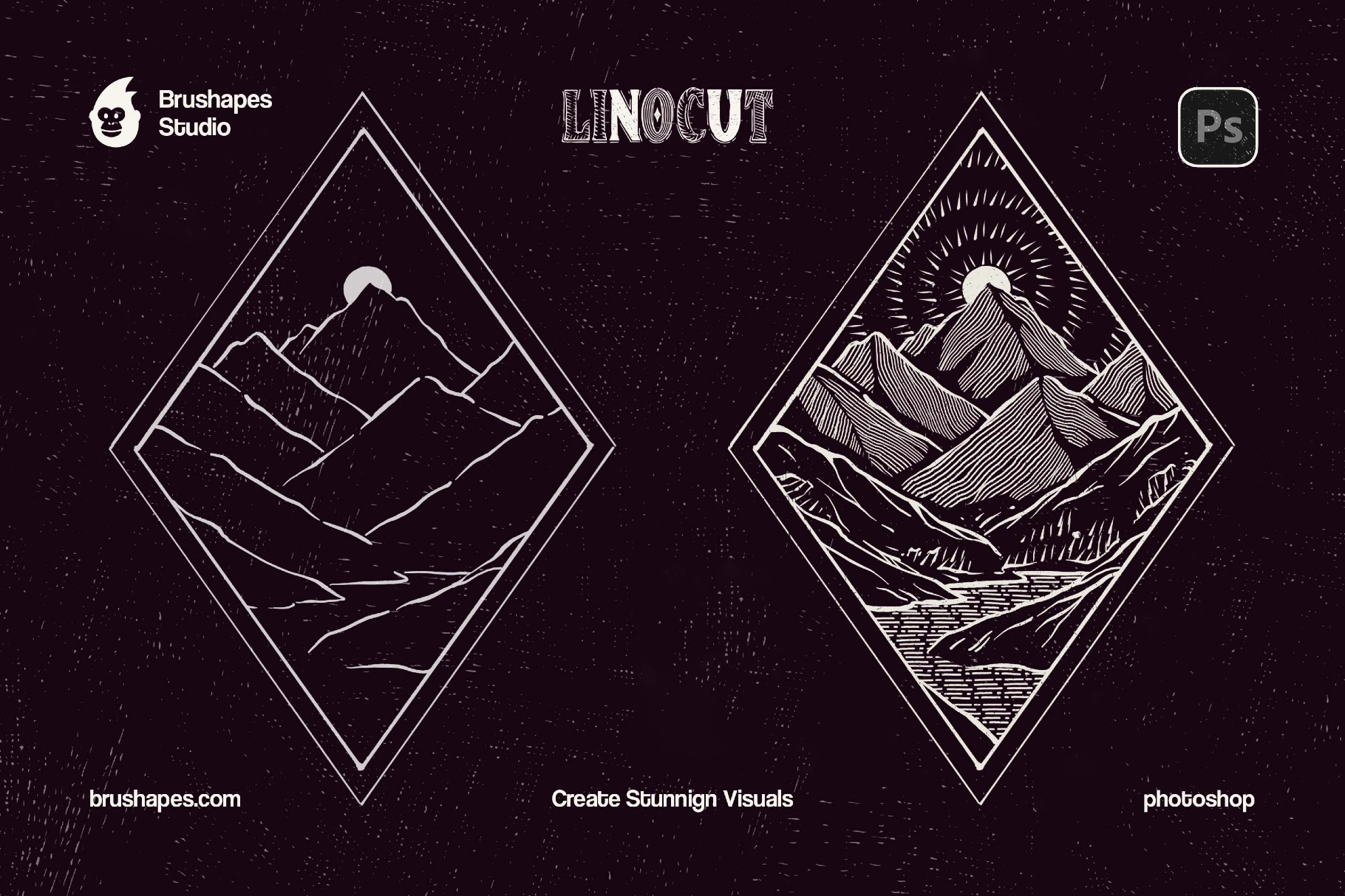 Photoshop Craftsman Linocut Brushes