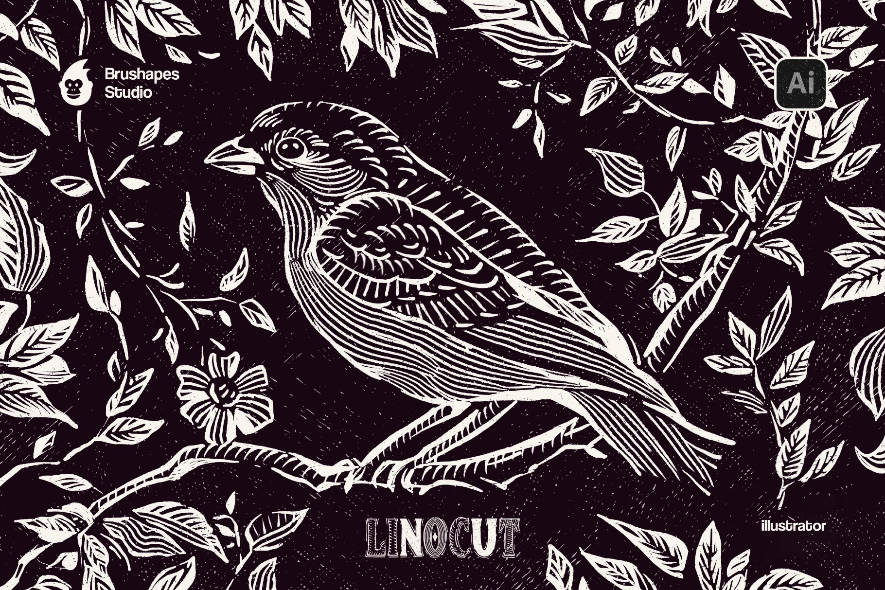 Illustrator Craftsman Linocut Brushes