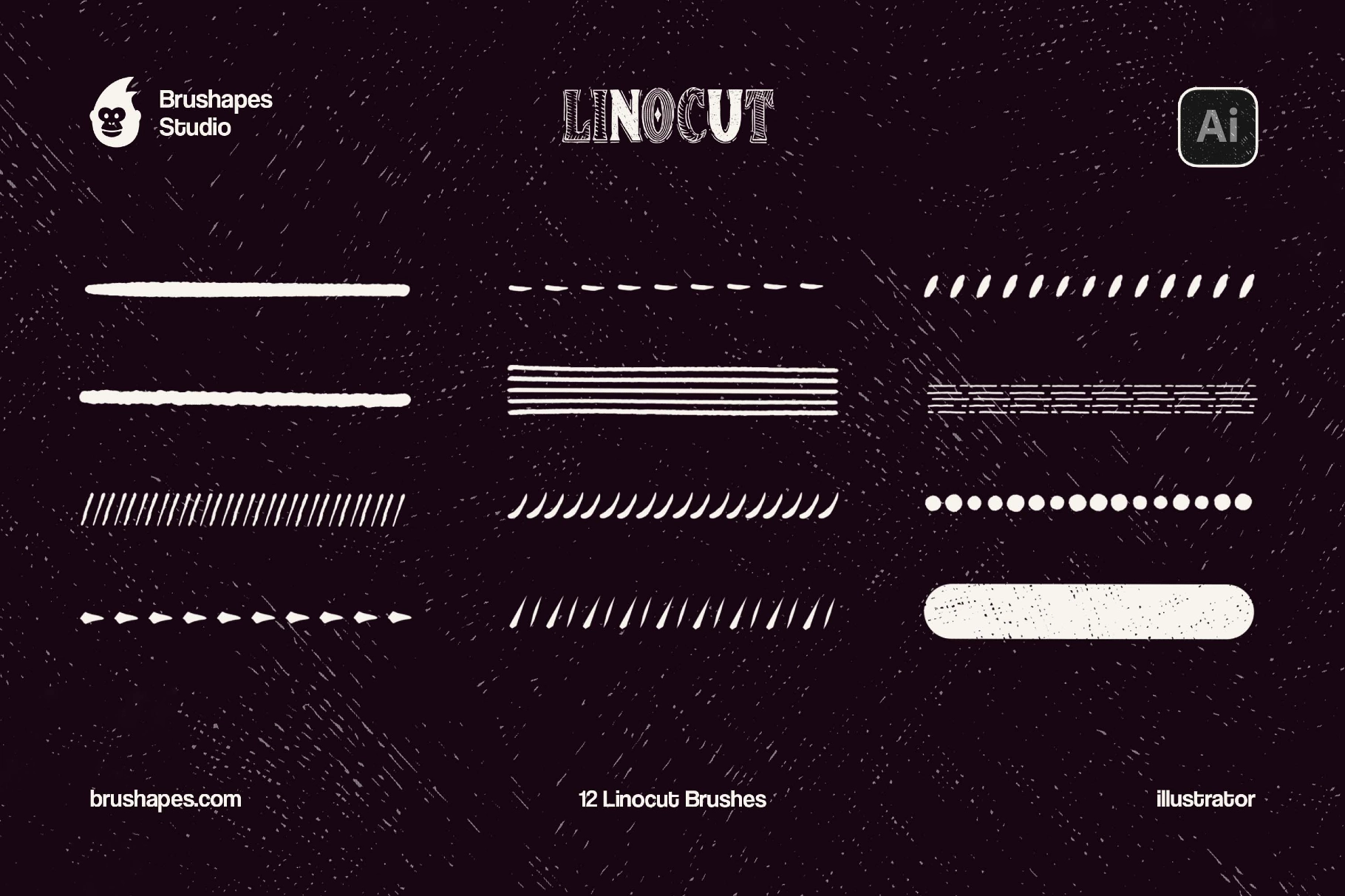 Illustrator Craftsman Linocut Brushes