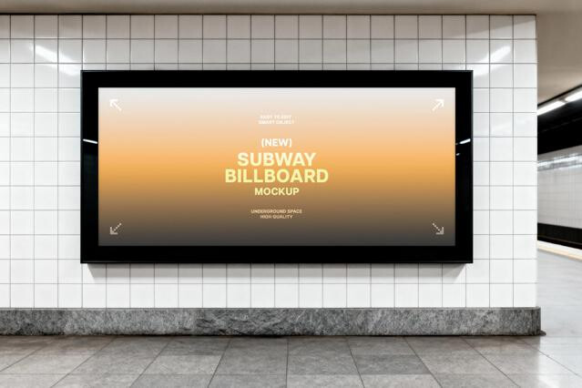 Subway Billboard Mockup