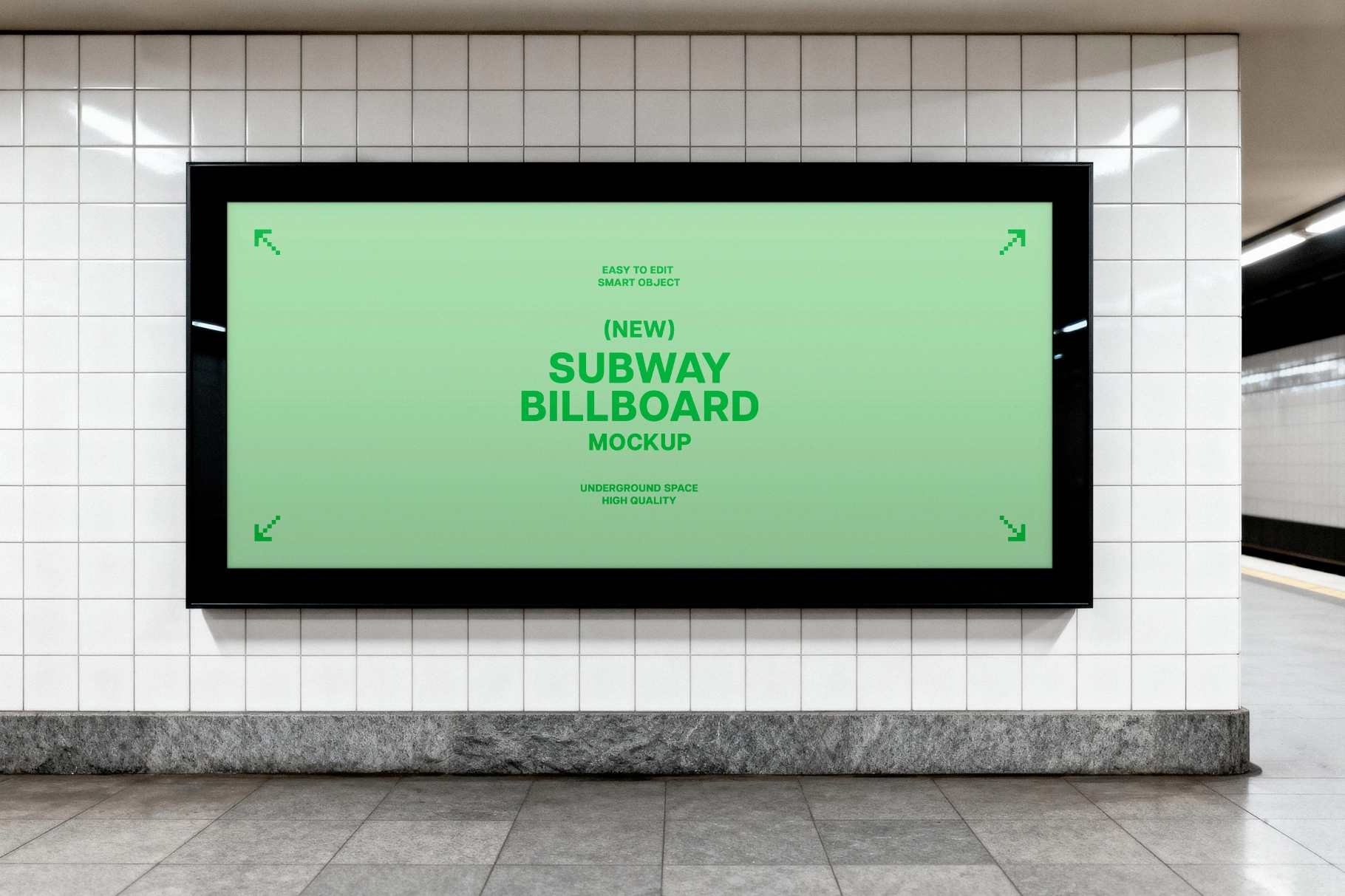 Subway Billboard Mockup