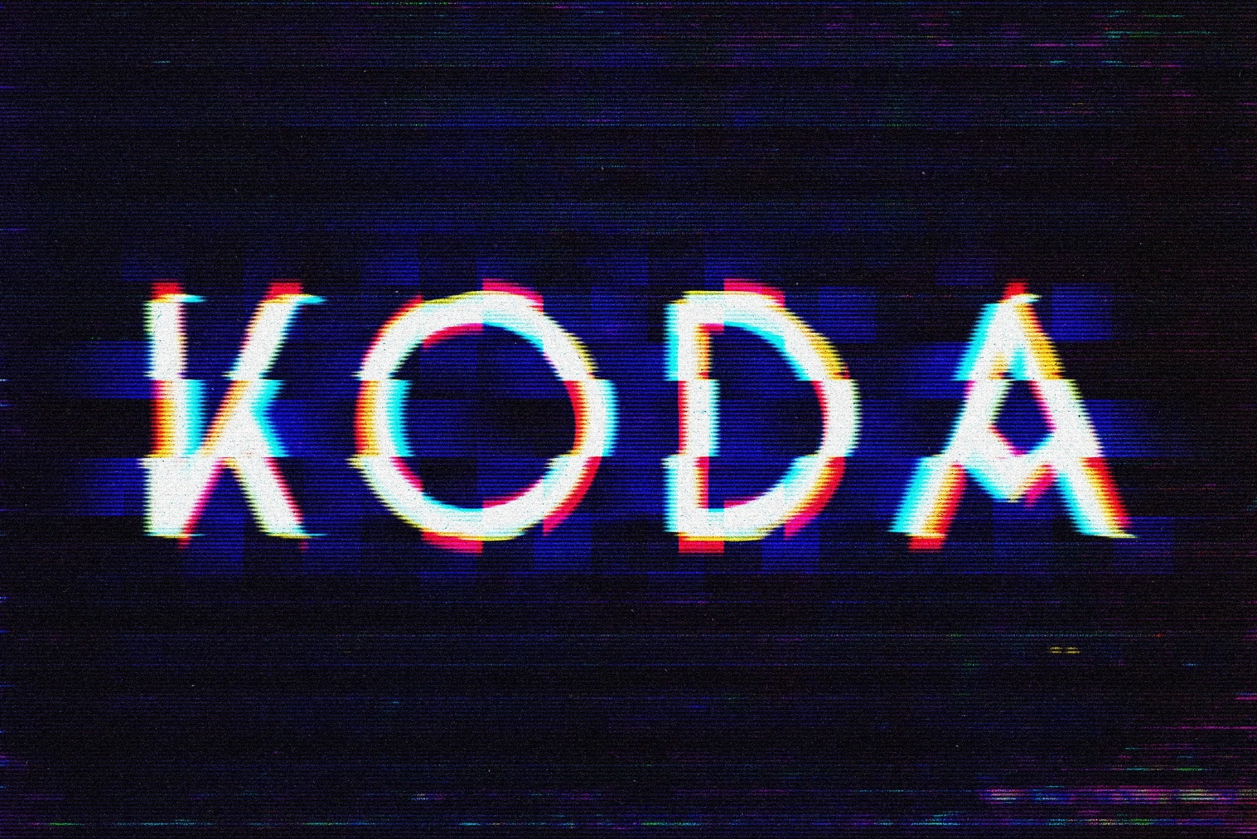 VHS Glitch Text Effect