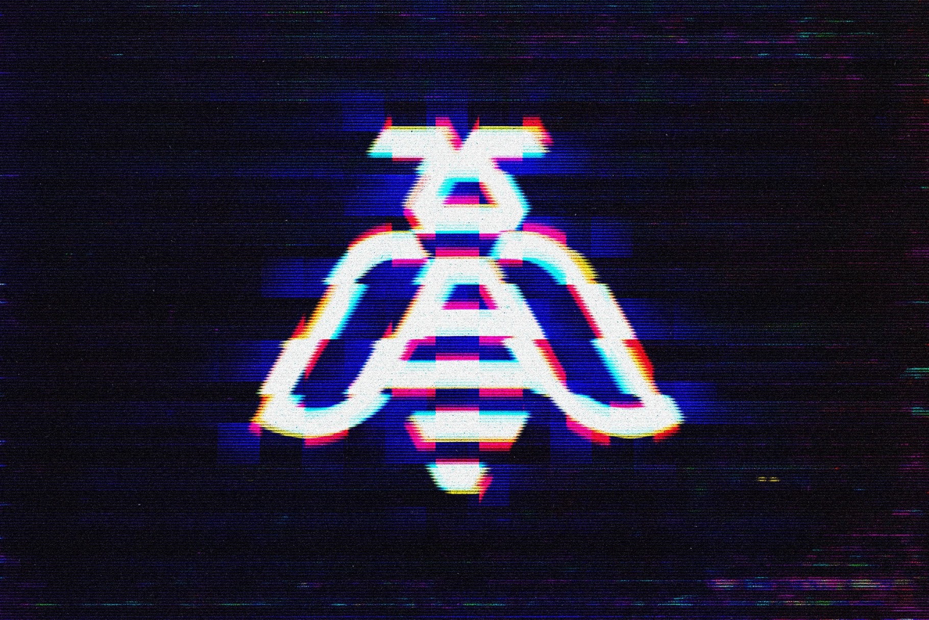 VHS Glitch Text Effect