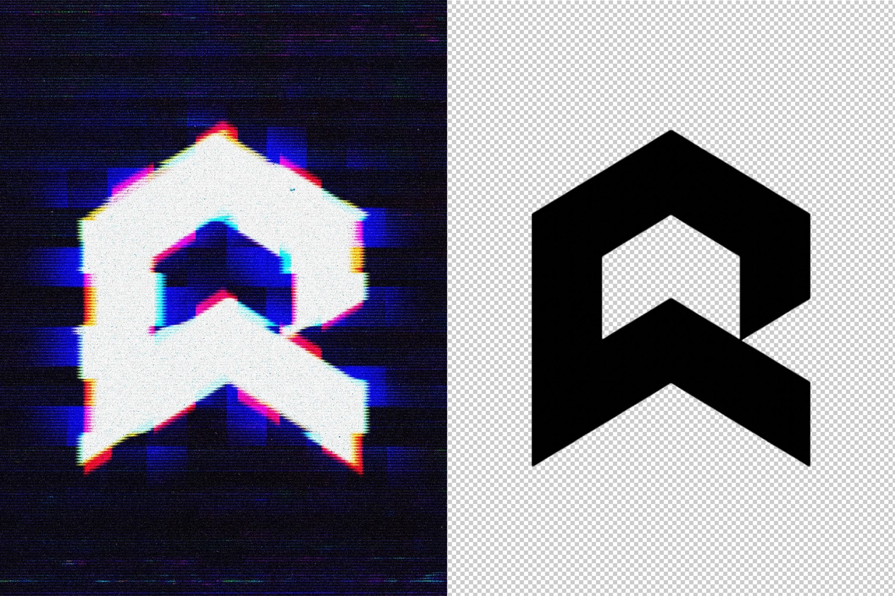 VHS Glitch Text Effect