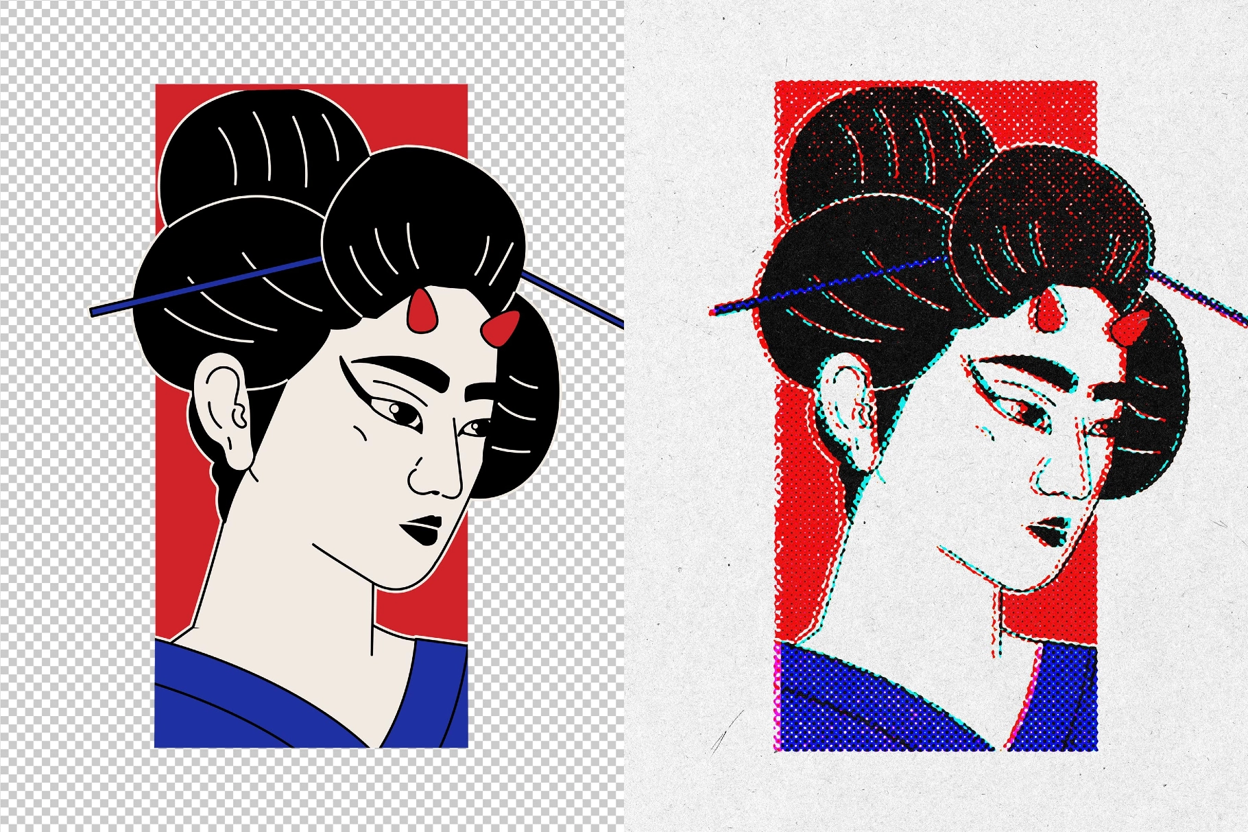 Halftone Print Effect