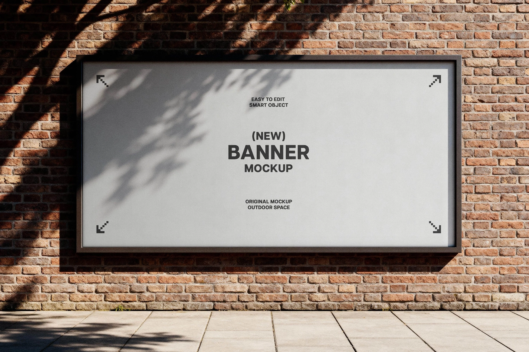 Brick Wall Banner Mockup