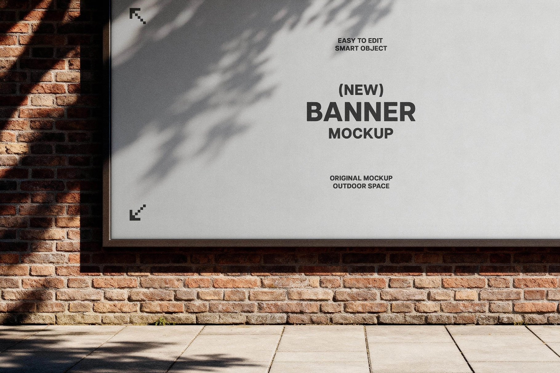 Brick Wall Banner Mockup