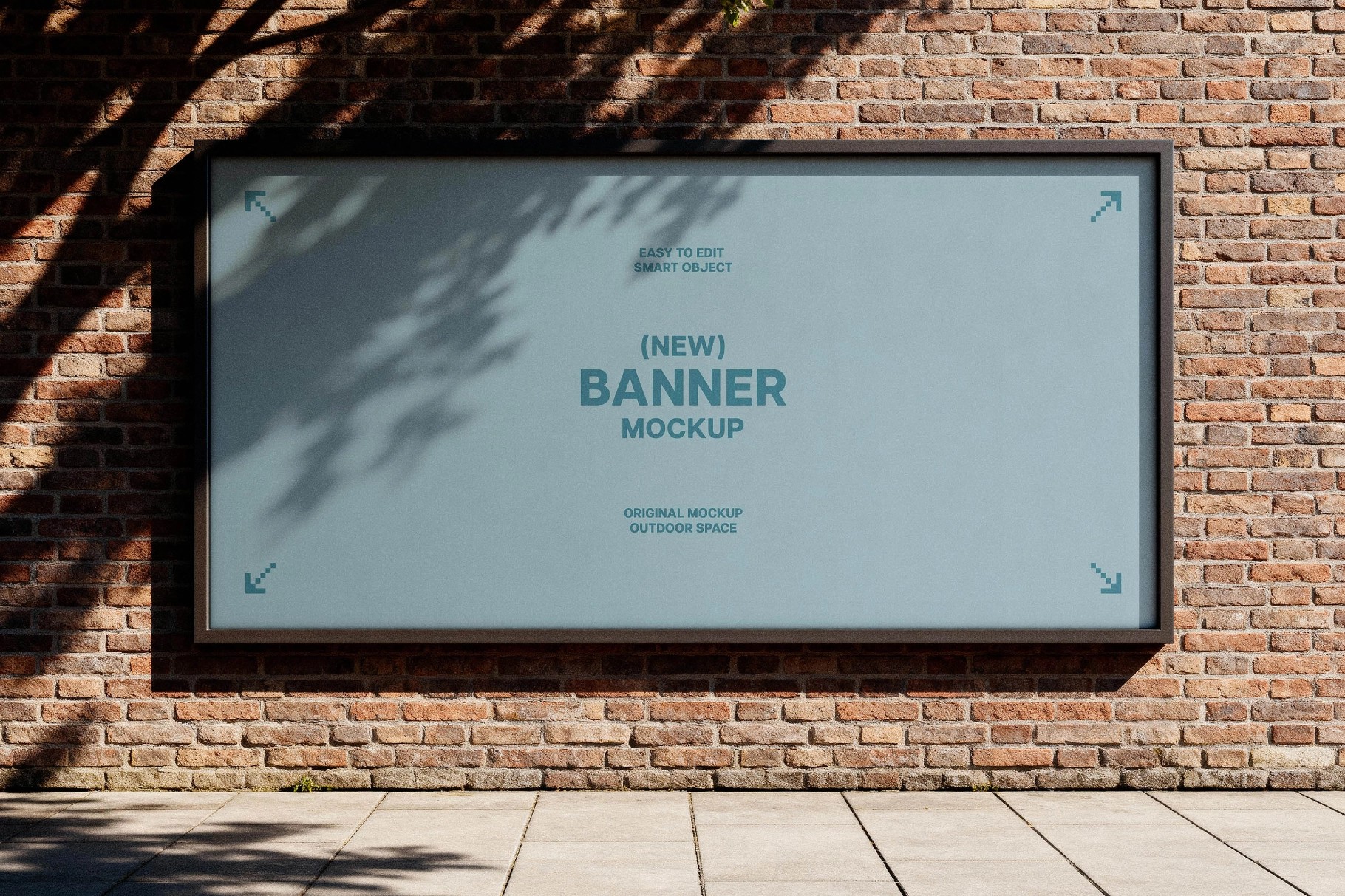 Brick Wall Banner Mockup