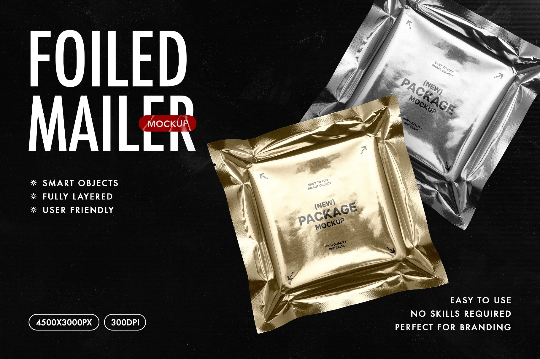 Metallic Foil Mailer Mockup