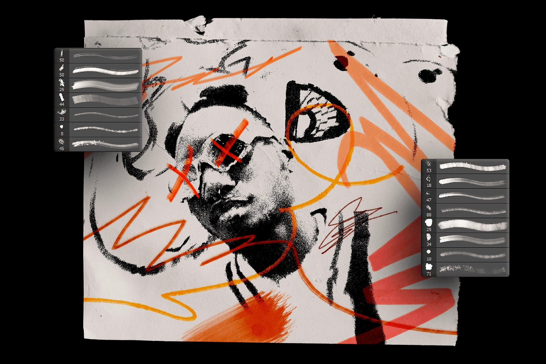 Burnout Ink Brushes for Photoshop