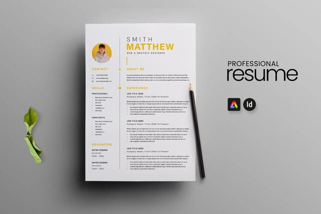Creative Resume with Portfolio Template