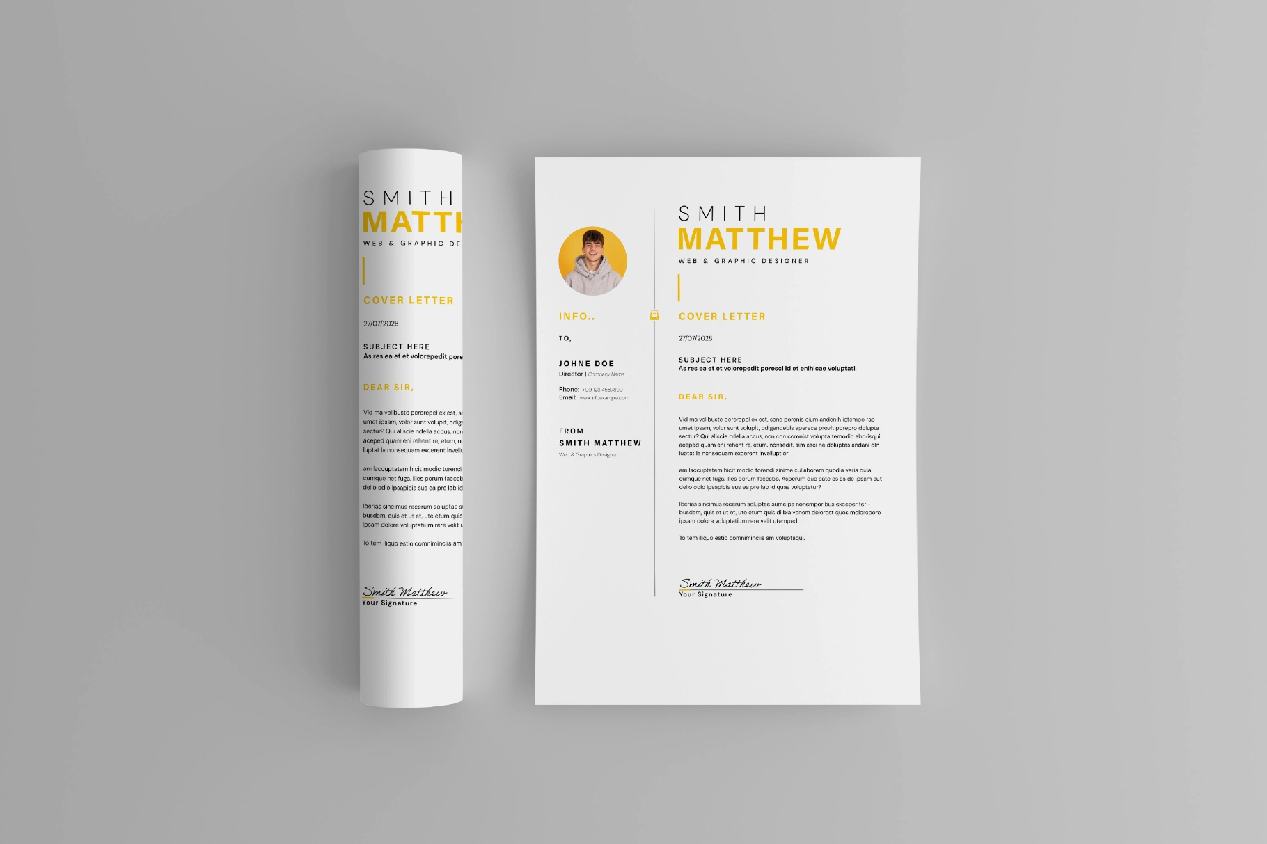 Creative Resume with Portfolio Template