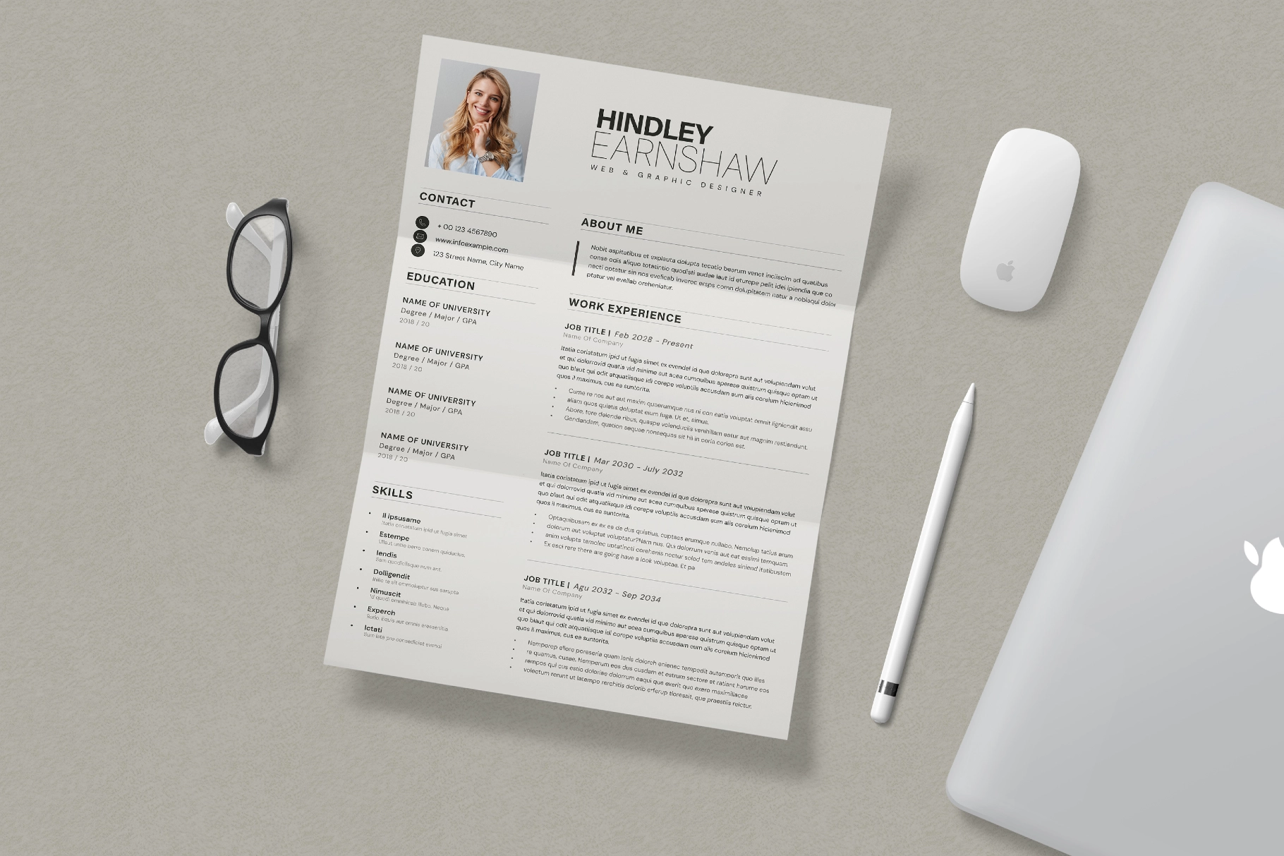 Creative 3 Page Resume Template