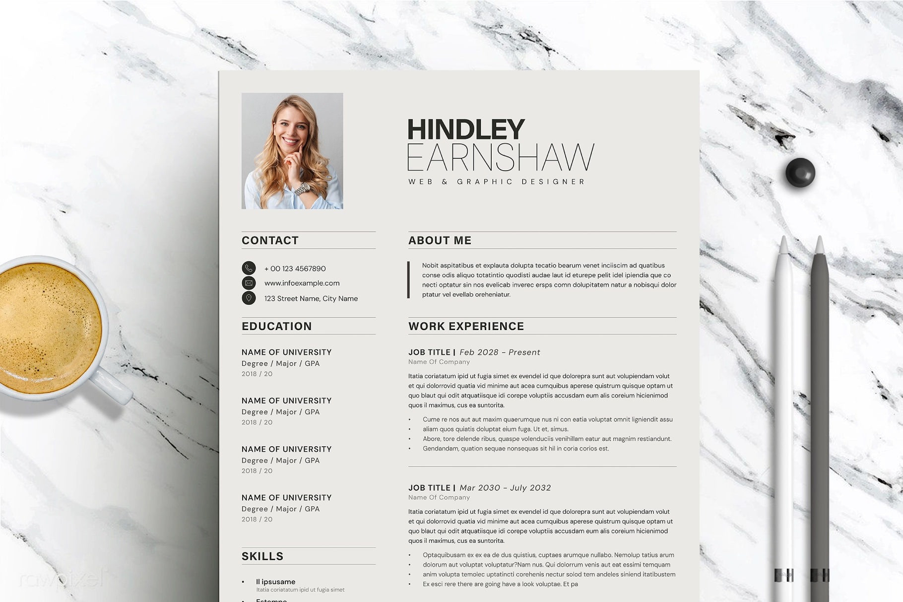 Creative 3 Page Resume Template