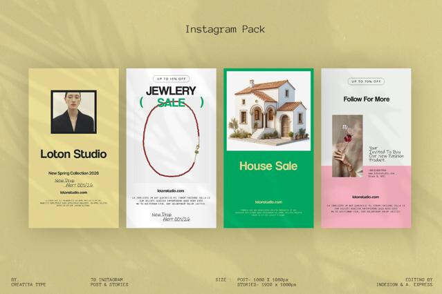 Instagram Pack Post & Stories Template