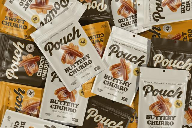 Snack Pouch Packaging Mockup